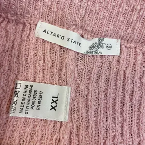 Altar’d State Lana High Rise Pink Pull-On Sweater Knit Shorts NWT XXL Cotton thumbnail 7