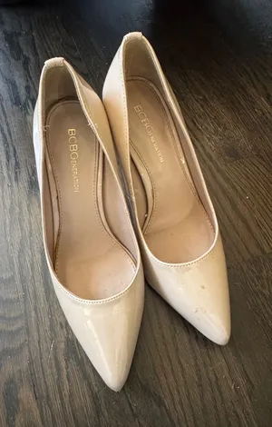 BCBGeneration Patent Nude Pointed Toe Heels thumbnail 1