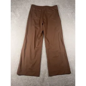 NWT Halara Wide Leg Stretch Trousers‎ Brown High Waist Smart Casual Size xl thumbnail 9