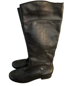 ARTURO CHIANG Black Leather Riding Knee High Boots Womens 8.5 MW Side Zip thumbnail 1