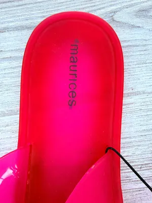Nwot Maurice’s jelly pink slide sandals shoes size 8 thumbnail 2