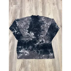 We‎ The Free Free People Black Tie Dye Mock Neck Oversized Long Sleeve Tee Large thumbnail 3