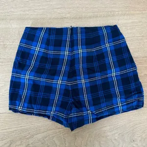 Superdown Plaid Mini Skort in Blue thumbnail 4