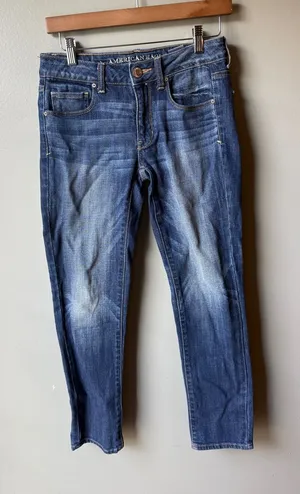 American Eagle Skinny Jeans Women’s Size 2 Short Medium Wash Stretch thumbnail 1