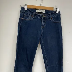 Abercrombie & Fitch Dark Wash Low Rise Skinny Jeans Womens 26 Y2K Blue Denim thumbnail 3