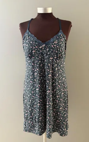 Marilyn Monroe Slip Dress Sz XL Floral Babydoll Nightgown Lace Cottage Fairy thumbnail 1