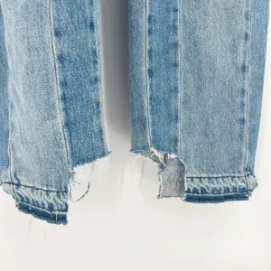 FRAME Womens Skyline Mix Denim Le Overalls‎ Suspender Raw Hem Jeans Size 25 thumbnail 5