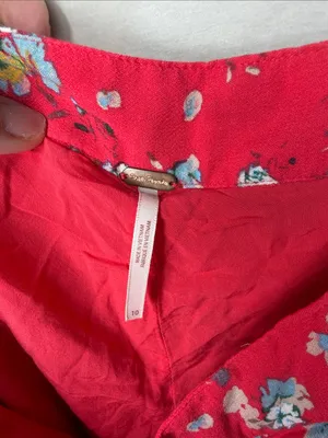 Free People Coral Floral Wrap Skort with Blue Accents thumbnail 2