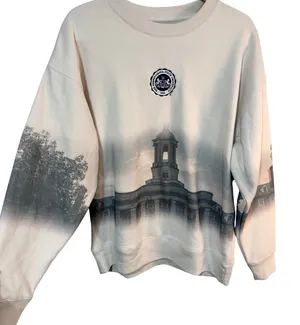 Penn State University Old Main Graphic Crewneck Sweatshirt Tan Small Collegiate thumbnail 1