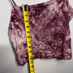 American Eagle Women Tie Dye Purple Crop Top Spaghetti Strap Size Large.‎ thumbnail 8