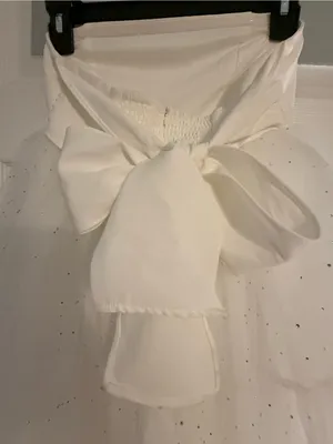 Altar’d State Strapless White Tulle Dress thumbnail 6