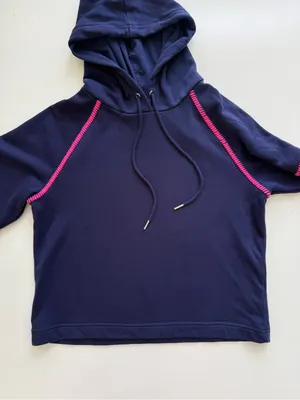 Evereve Harper Whipstitch Hooded Sweatshirt Size Small thumbnail 6