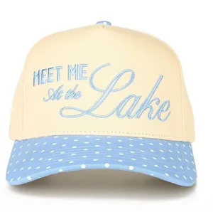 Nwot C.C Meet Me At The Lake Polka Dot Baseball Cap - Sky Blue thumbnail 1