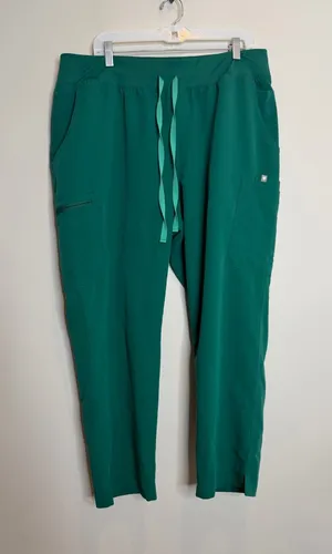 FIGS Yola High Rise Scrub Pants Womens 3XL Petite Green Straight Leg Cargo thumbnail 1
