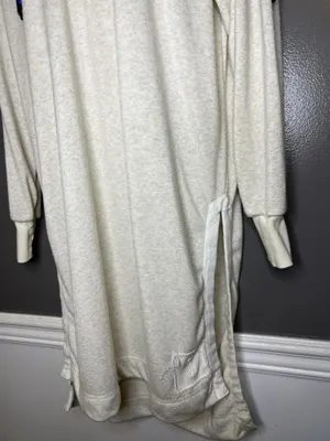 FP Movement Dress Womens Small White Hooded French Terry Sweater Midi Lounge thumbnail 6