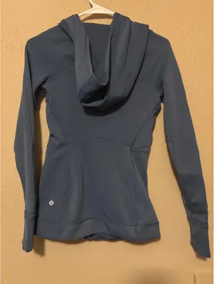 Lululemon Every Journey Hooded Zip-Up Jacket Size 2 Blue thumbnail 3