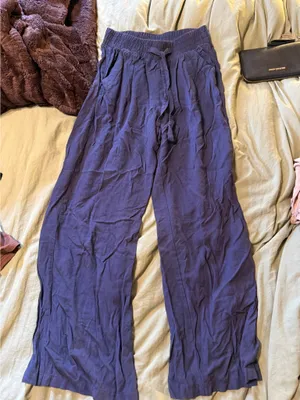 Sienna Sky navy blue linen pants thumbnail 1