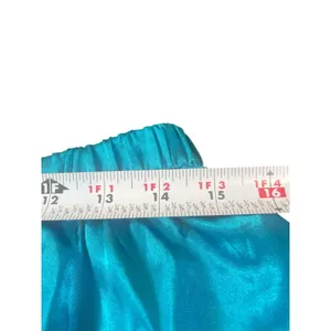 Victoria’s Secret Satin Pajama Set L Gold Label Teal Button Top & Shorts 90s VTG thumbnail 16
