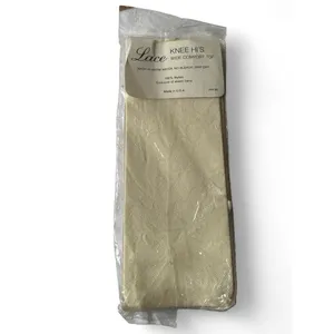 Knee Highs Vintage Ivory Allover Lace Coquette Nylon Stockings Deadstock NOS thumbnail 4