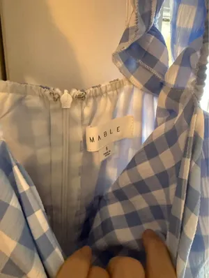 Gingham Spring Dress Blue thumbnail 2