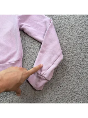 Brandy Melville Pink Cropped Full Zip Hoodie Cotton Blend Y2K Coquette One Size thumbnail 8