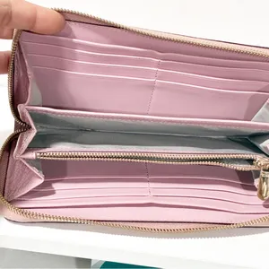 Tumi‎ Pink Pebble Leather Full Zip Long Multi Card Wallet thumbnail 3