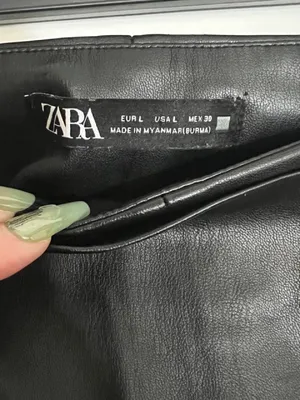 ZARA Black Faux Leather Mini Skirt thumbnail 5