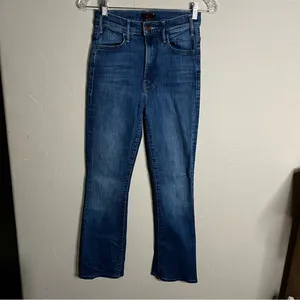 MOTHER The‎ Hustler Ankle In One Trick Pony High Rise Flare Denim Jeans thumbnail 2