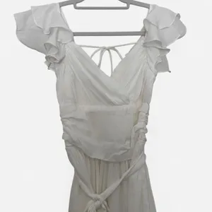 Selfie Leslie Whimsy Ruffle baby doll Dress– White bridal graduation XS thumbnail 6