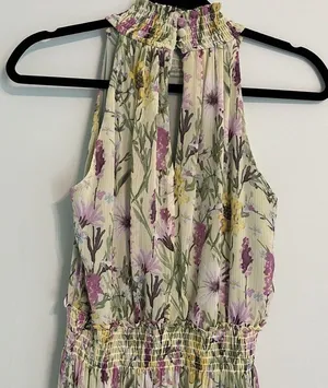 Taylor Floral Halter Neck Chiffon Dress- Size 6 thumbnail 9