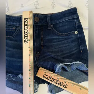 American Eagle Hi Rise Shortie‎ Dark Wash Shorts 360 super stretch size 2 thumbnail 6