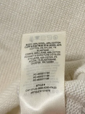 Aritzia Wilfred Free Wool Cotton Harper Sweater Size XS Oversized minimalist thumbnail 9