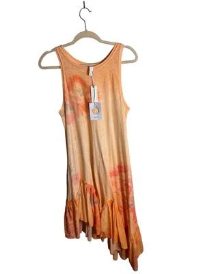 Daily Practice by Anthropologie Printed Asymmetrical Ruffle-Hem Dress NWT XS thumbnail 3