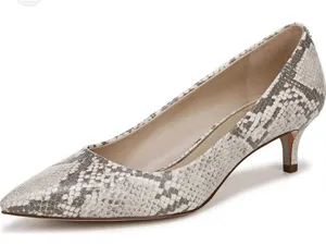 Sam Edelman Womens Dori Pumps US Size 6 Taupe Snake Print Leather NIB thumbnail 1