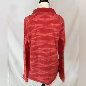 Columbia • Fleece Pink Striped 1/4 Zip Sweater • Women’s size XL • Warm & Cozy thumbnail 2