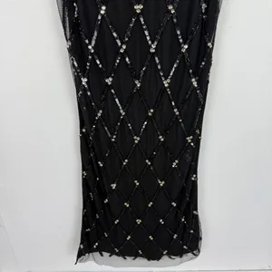 NWT Mac Duggal #9109 Sequin Embellished Long Sleeve Gown Dress Black Size 0 NEW thumbnail 5
