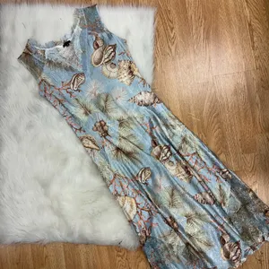 Vintage Komarov Shell Print Midi dress Lace mesh thumbnail 1