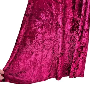 Altar’d State Burgundy Red Crushed Velvet Choker Dress Size Medium thumbnail 10
