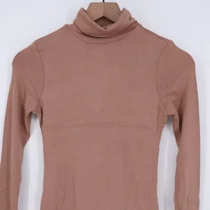 Naked Wardrobe Womens Turtleneck Long Sleeve Bodysuit Mauve Brown M thumbnail 3