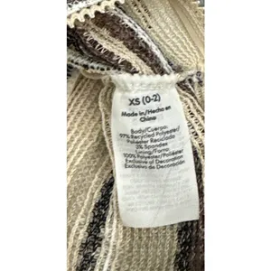 No Boundaries Knit Tank Shorts Matching Set Brown White Crochet Boho Size XS (0/2) thumbnail 4