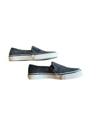 Keds Womens 7.5 Grey Canvas Slip On Sneakers WF59047 USED thumbnail 11