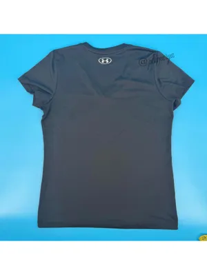 Under Armour Heatgear Women’s UA Tech V-Neck Short Sleeve Shirt Black Size thumbnail 2