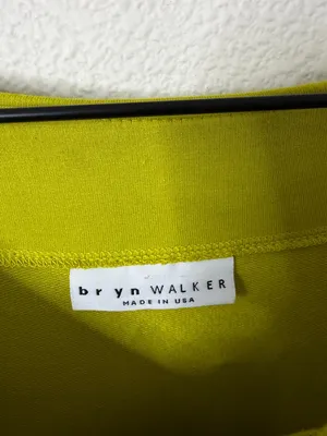 Bryn Walker Alden Shirt in Bamboo‎ Fleece Yellow Womens Size S thumbnail 4