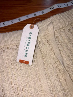 NWT-Earthbound high waisted knit pants with built in shorts thumbnail 6