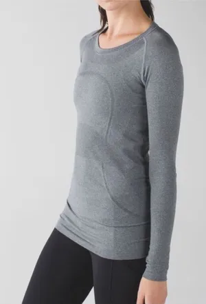 Lululemon athletica Swiftly Tech Long Sleeve Gray Lounge Workout Crew TShirt thumbnail 1