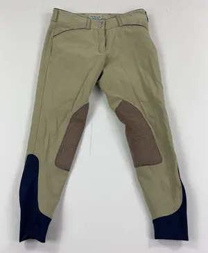 Dover Saddlery Riding Breeches 28 Beige Knee Patch Stretch Equestrian Pants thumbnail 1
