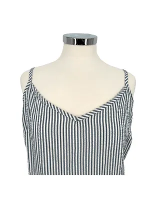 Market Spruce Coastal Nautical Striped Maxi Sun Dress Blue White Size 2X NWT thumbnail 3