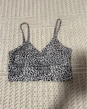 SheIn White Cow Print Top thumbnail 2