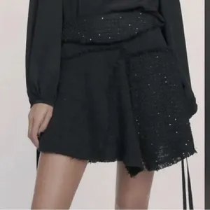 NWT Zara Tweed Sequin A Line Mini Skirt thumbnail 1