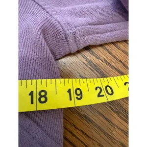 Lululemon Perfectly Oversized Cropped Crew Women XS/S Purple Logo Pullover thumbnail 3